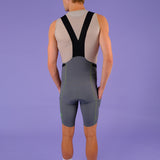 Men's WOYM Cargo Bib Shorts - Steel Grey