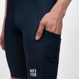 Men's WOYM Cargo Bib Shorts - Night Blue