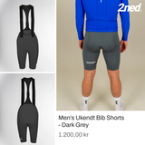 Men's Ukendt Bib Shorts - Dark Grey