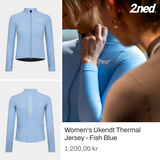 Women's Ukendt Long Sleeve Jersey - Fish Blue